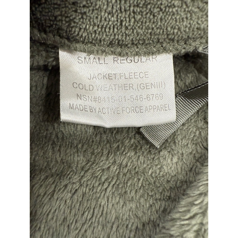 Active Force Apparel Gen III Cold Weather OD Green Fleece Jacket Small Regular - Picture 6 of 8